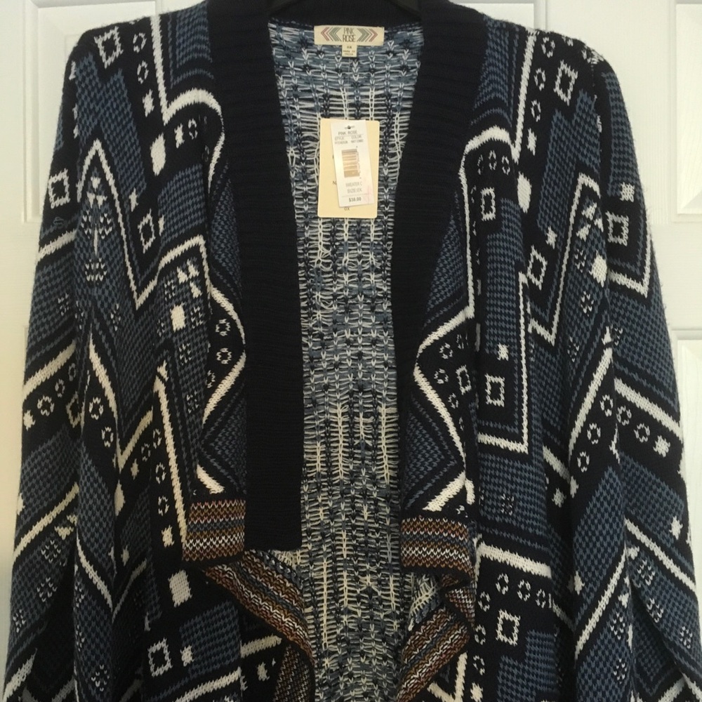 Pink Rose Aztec Sweater - Picture 2 of 5